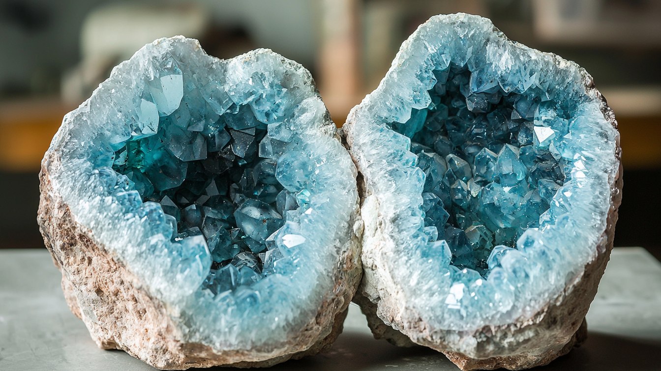 Aquamarine Geodes: The Tranquil Beauty of the Sea