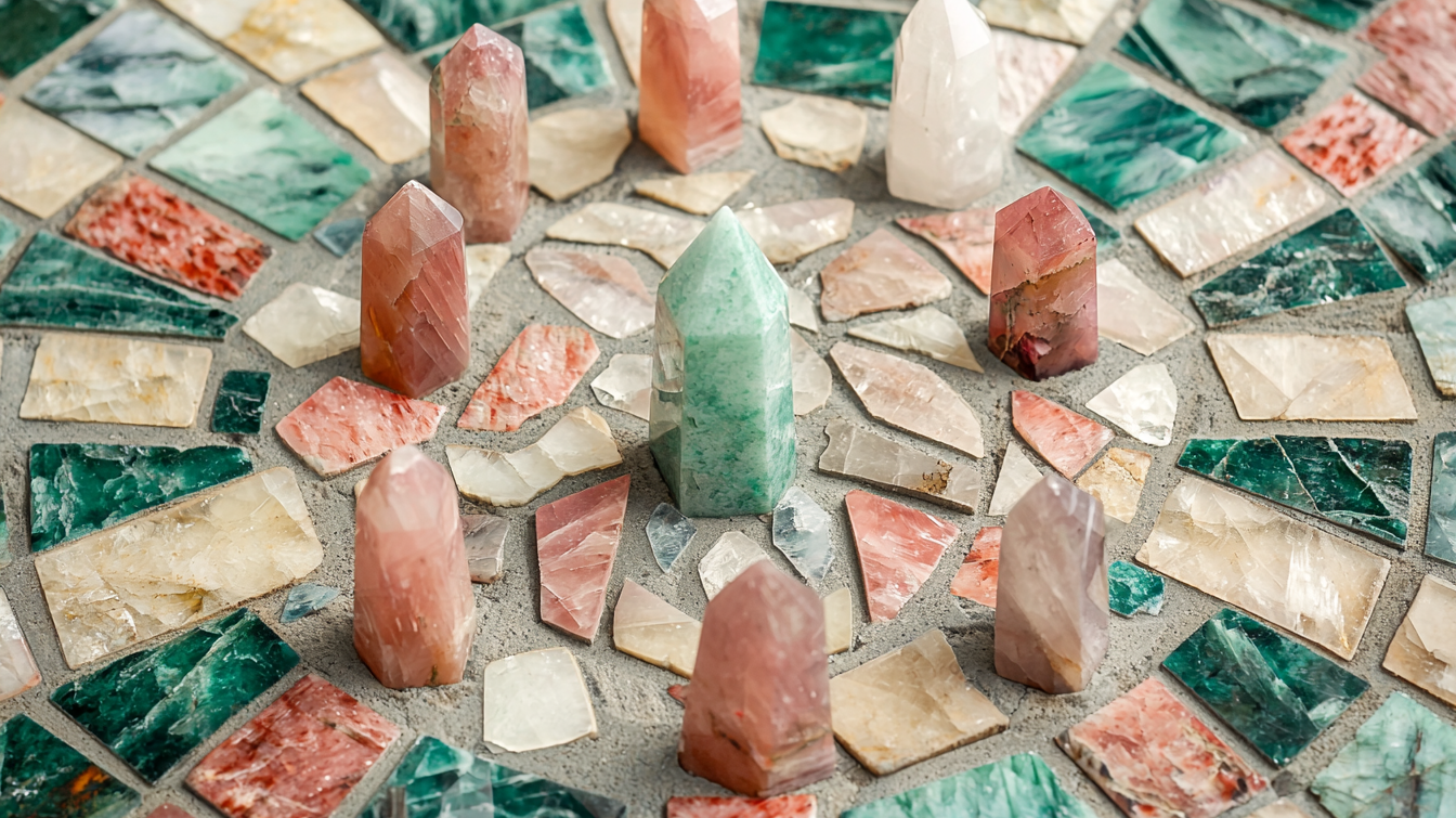 Crystal Grids for New Beginnings: Harnessing the Power of Amazonite, Clear Quartz, and Rhodonite