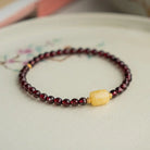 GIVE ENERGY WINE COLOUR GARNET BEESWAX ENERGY BRACELET_1