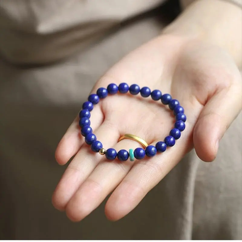 GOLD BEAD CELESTITE BALANCE ENERGY BRACELET_3