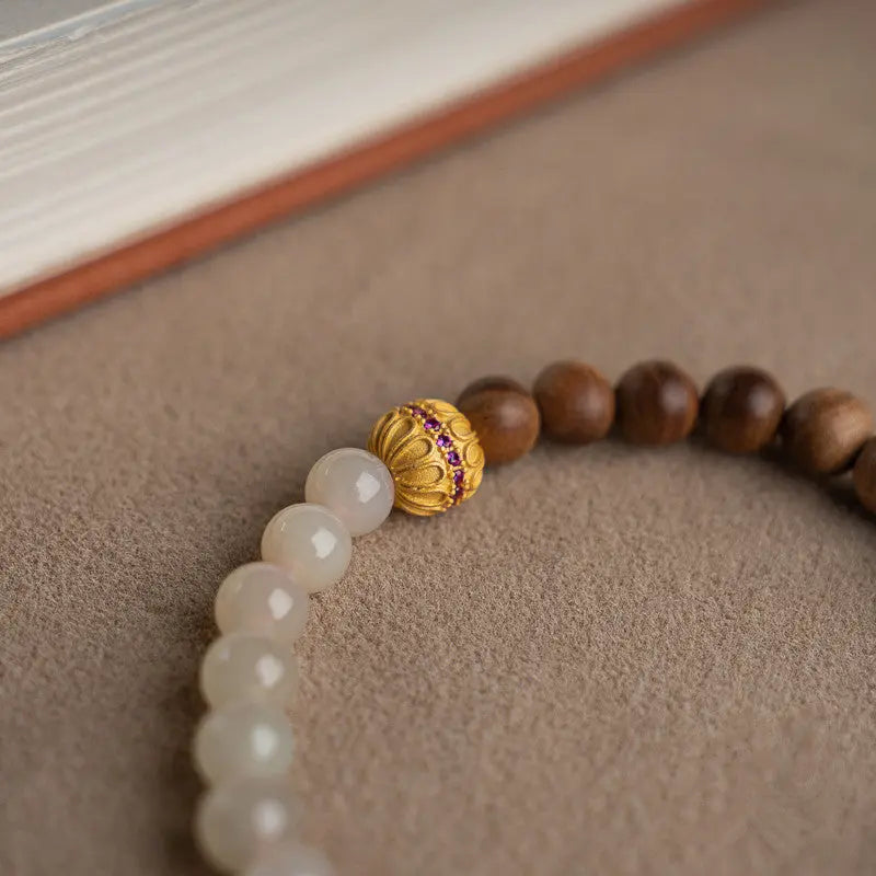 PEACE & HEALTH HETIAN JADE OLD SANDAL WOOD ENERGY BRACELET_3