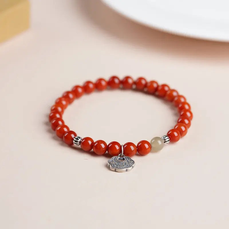 COLLECTIBLE ARTWORKS SOUTHERN RED AGATE ENERGY BRACELET_1