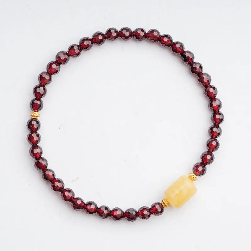 GIVE ENERGY WINE COLOUR GARNET BEESWAX ENERGY BRACELET_2