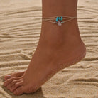 NATURAL TURQUOISE TRANSFER ANKLET-3