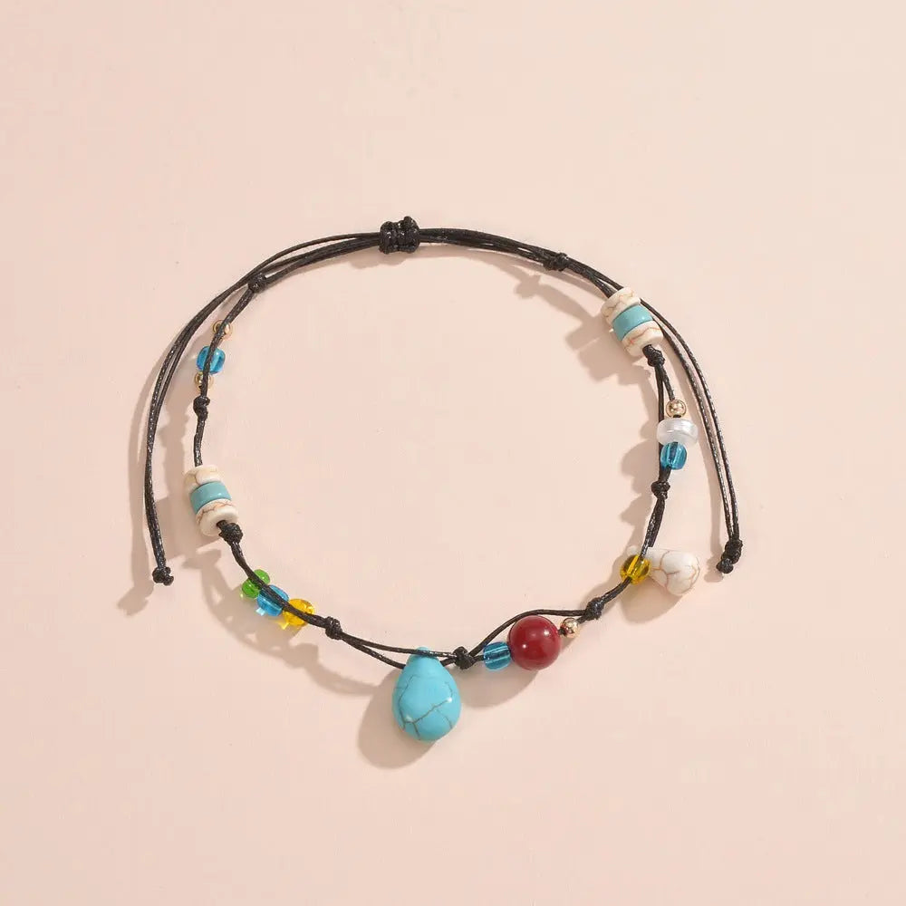BLUE TURQUOISE HEALING ANKLET-1