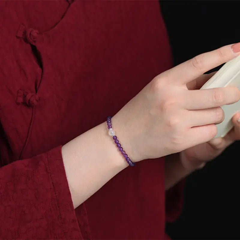 RELEASE STRESS URUGUAYAN AMETHYST MOONSTONE ENERGY BRACELET_5