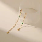 COLORED ZIRCON STABLE ANKLET zenstarstore