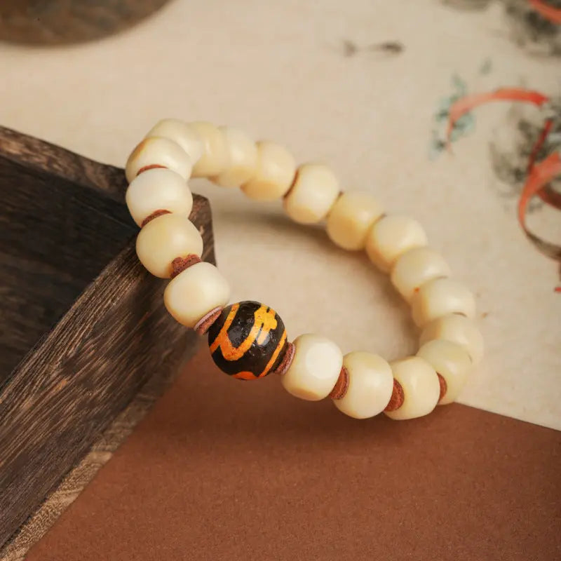 TREASURE VASE DZI BEAD CAMEL BONE BRACELETS_3