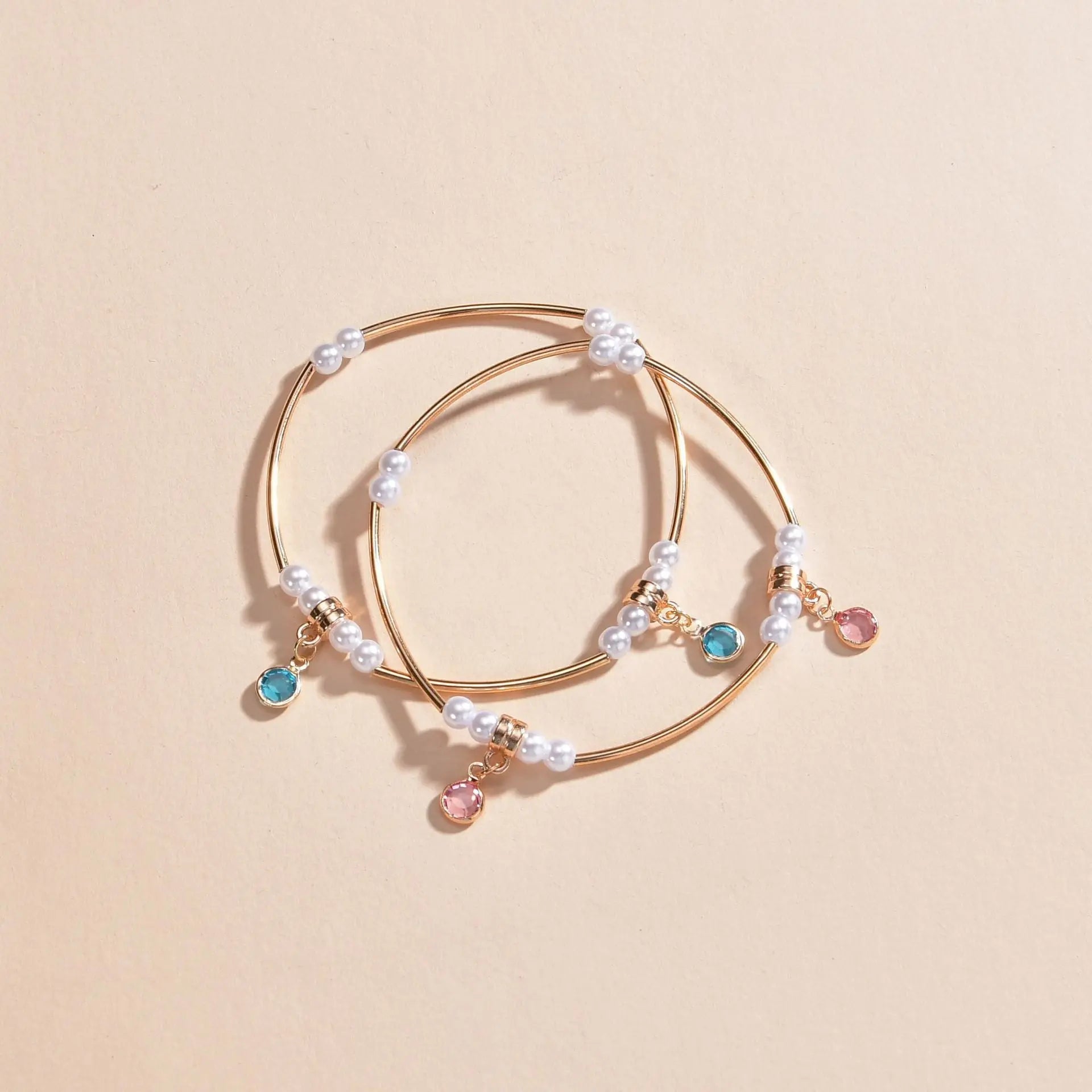 PEARL AND CRYSTAL GOOD LUCK ANKLET-1
