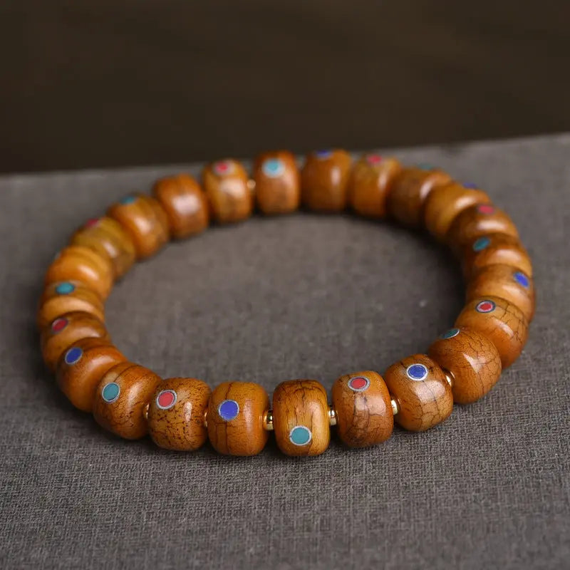 CAMEL BONE WITH TURQUOISE BRACELETS_1