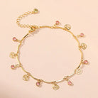 PINK ZIRCON BRINGS LOVE ANKLET-1