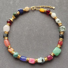 Summer retro natural stone fortune necklace_1