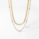 Comfortable Stackable Titanium Steel Round Beads Necklace_5
