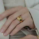 Croissant Titanium Steel Ring_9