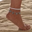 PEARL AND TURQUOISE ANKLET-3