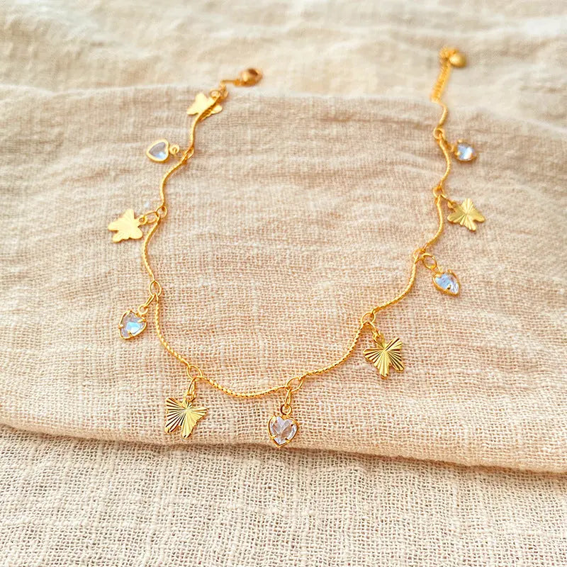 ZIRCON LOYALTY LOVE ANKLET-3