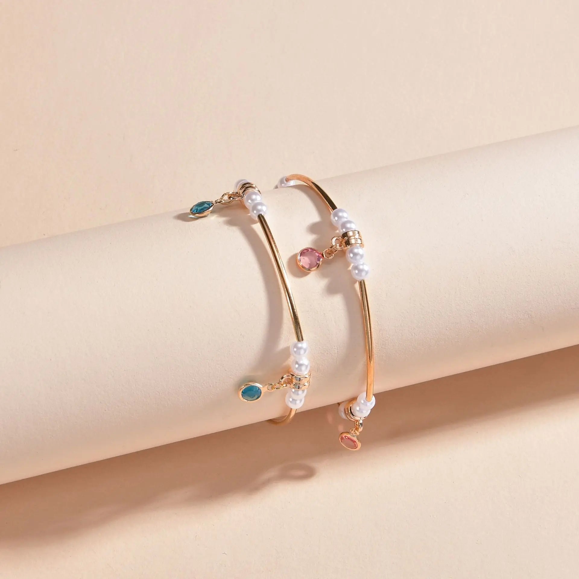 PEARL AND CRYSTAL GOOD LUCK ANKLET-2