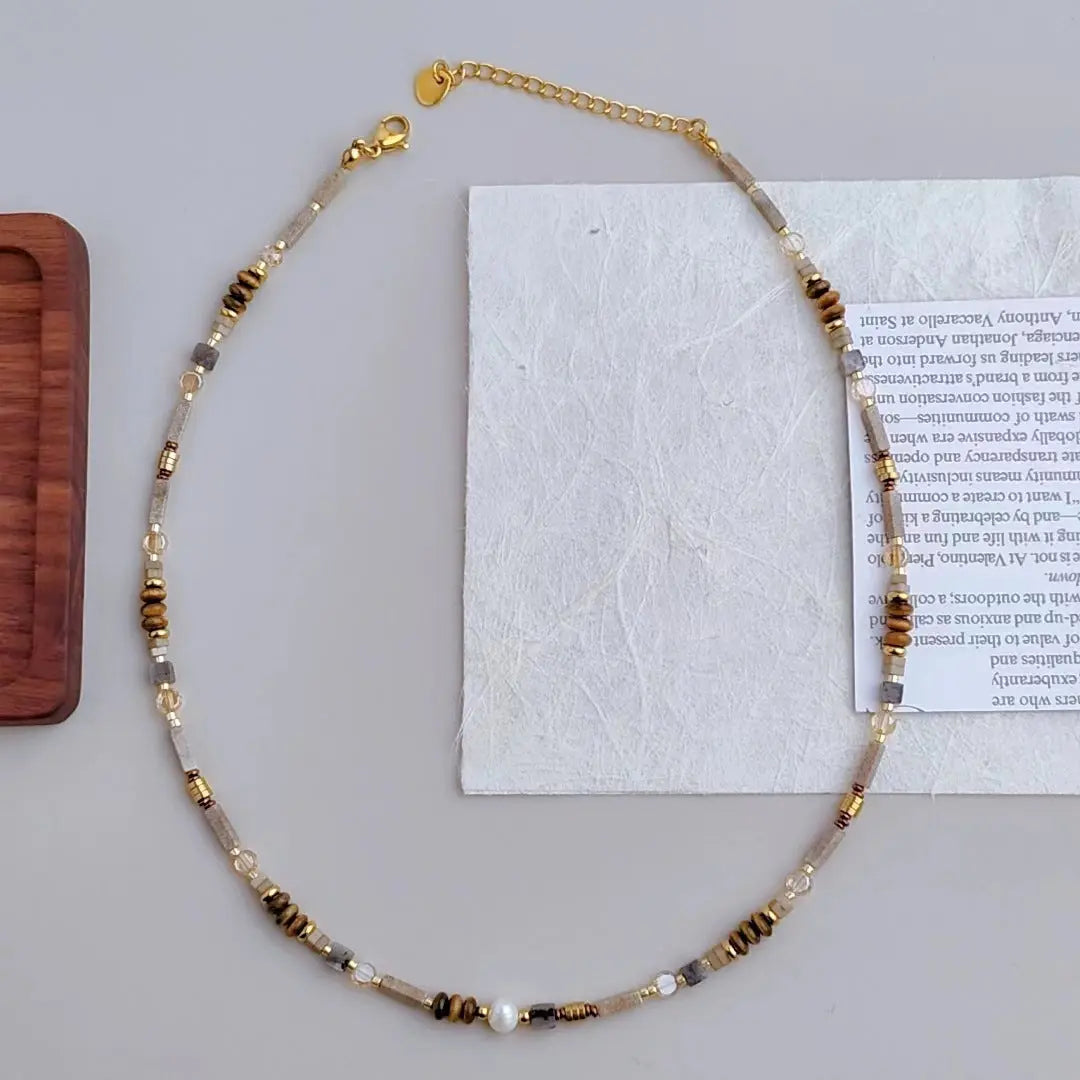 VINTAGE TIGER EYE STONE EMOTION REGULATING NECKLACE_1