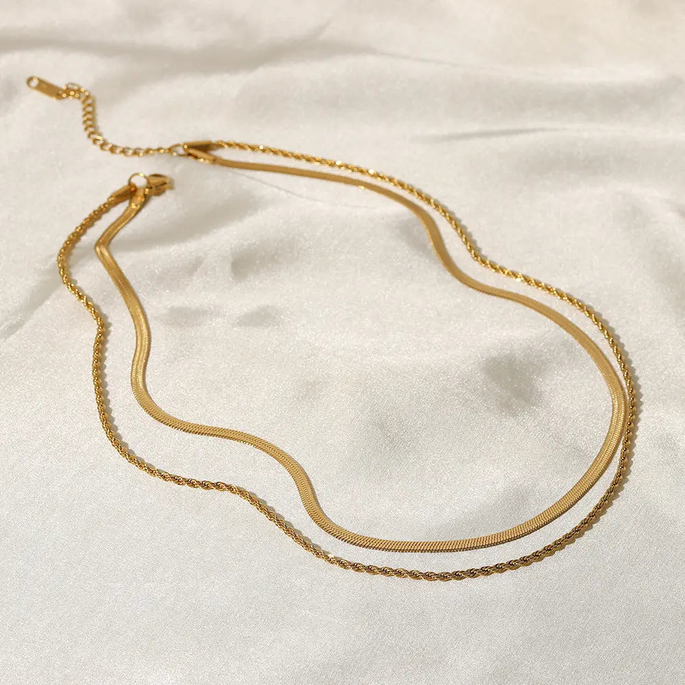 RUOYI SNAKE CHAIN TITANIUM STEEL NECKLACE_2