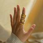 Croissant Titanium Steel Ring_7