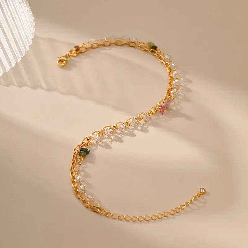 COLORFUL NATURAL STONE EMOTIONAL HEALING ANKLET-2