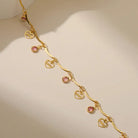 PINK ZIRCON BRINGS LOVE ANKLET-4
