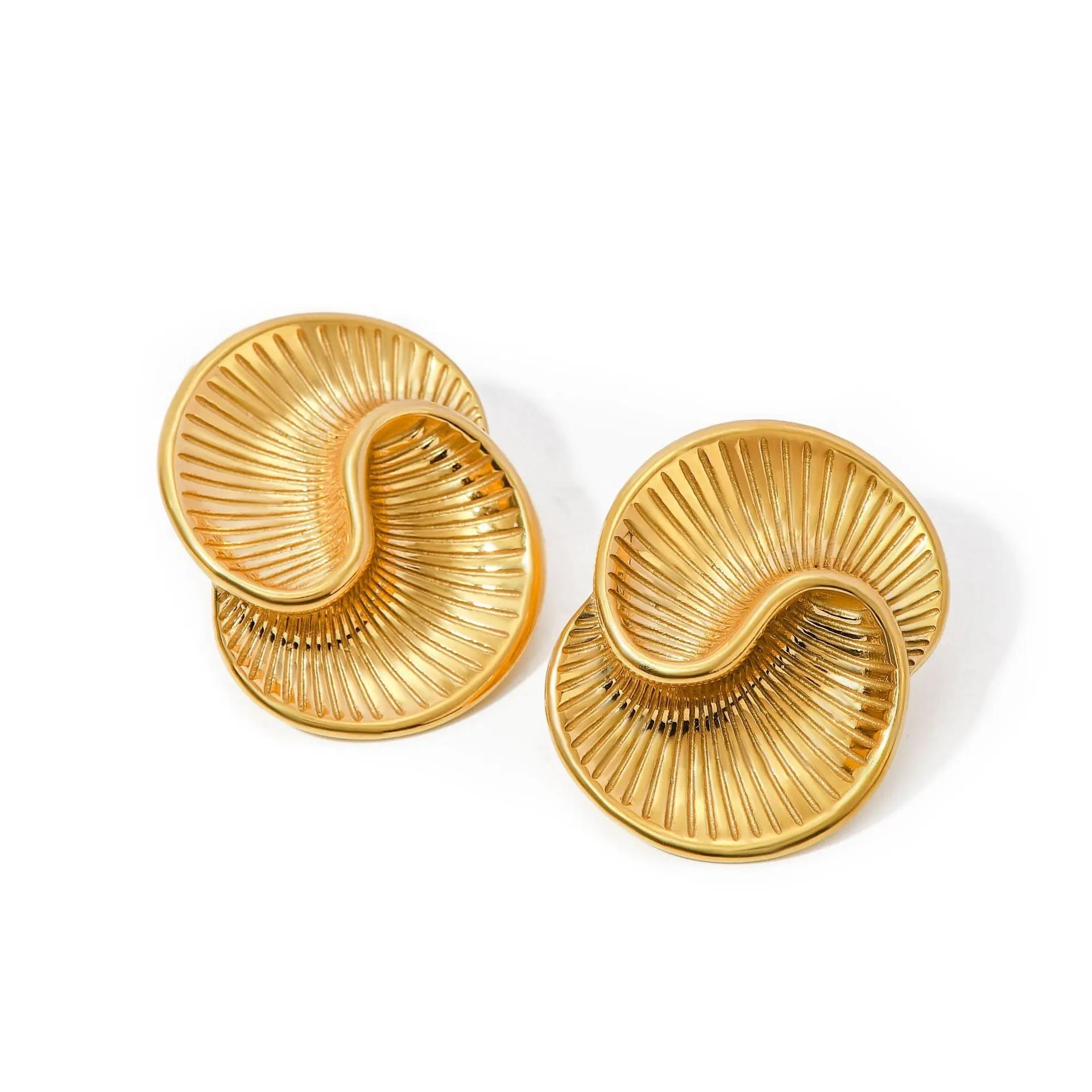 ROCHE SPIRAL TITANIUM STEEL EARRINGS_5