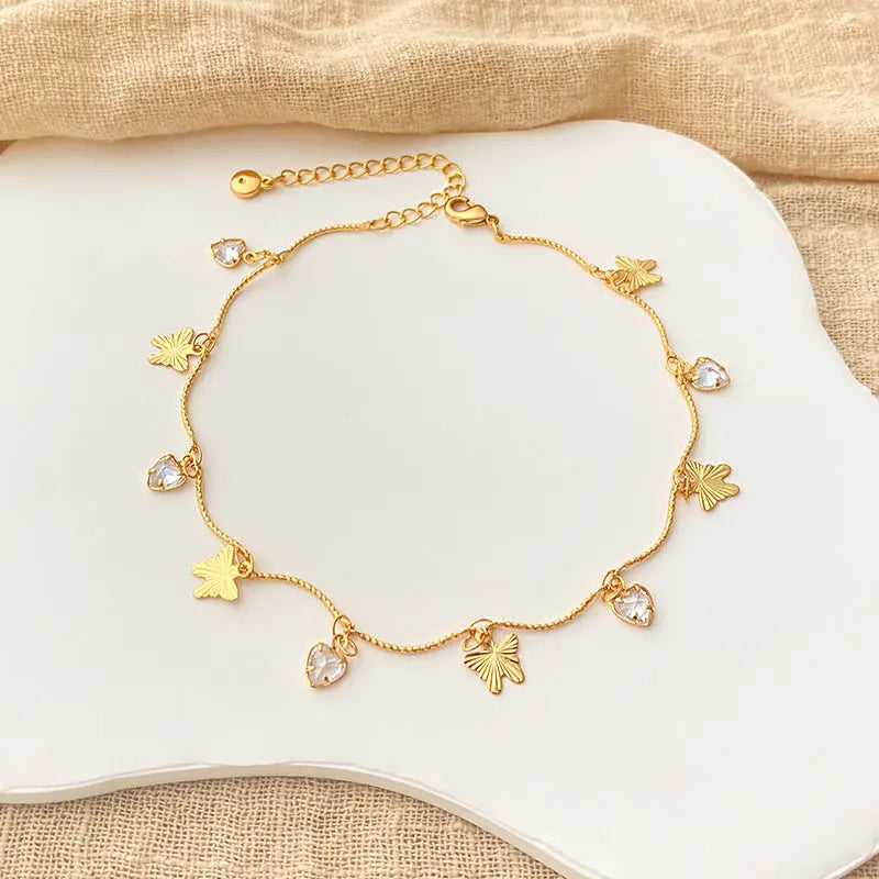 ZIRCON LOYALTY LOVE ANKLET-2