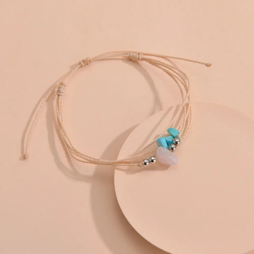 NATURAL TURQUOISE TRANSFER ANKLET-2