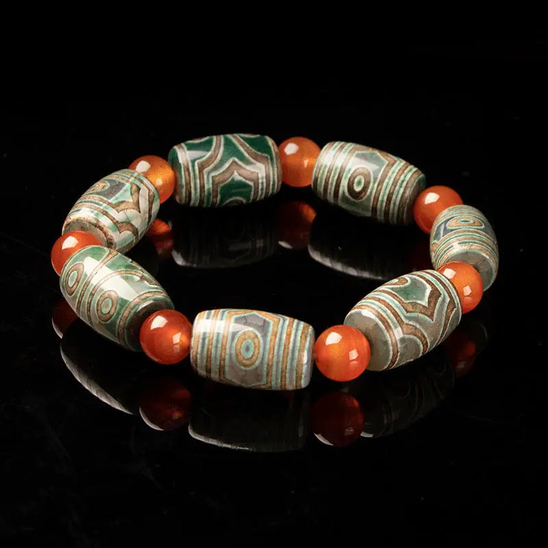TIBETAN DZI AGATE CRACKLE BRACELETS_1
