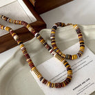 COFFEE COLORED NATURAL STONE NOURISHING BODY NECKLACE_5