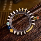 Tibetan Black and White Striped Agate Mystery Bracelets_1