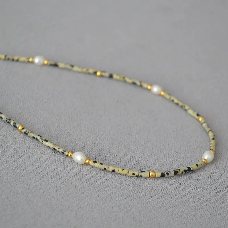 SPOTTED NATURAL STONE WEALTH ARRIVAL NECKLACE_2