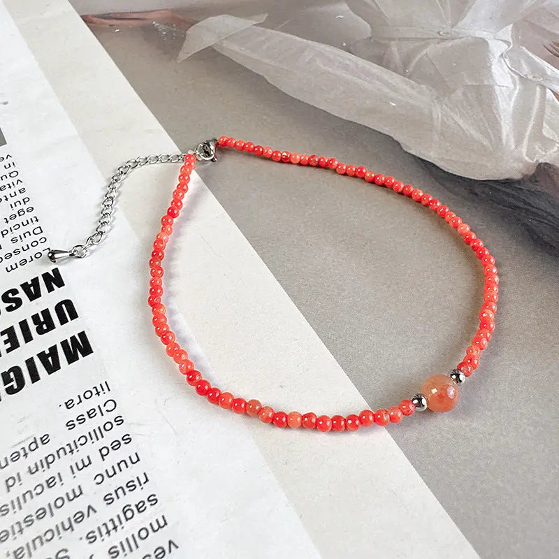 STRAWBERRY CRYSTALS ATTRACT LOVE ANKLETS-1