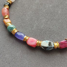 Summer retro natural stone fortune necklace_3