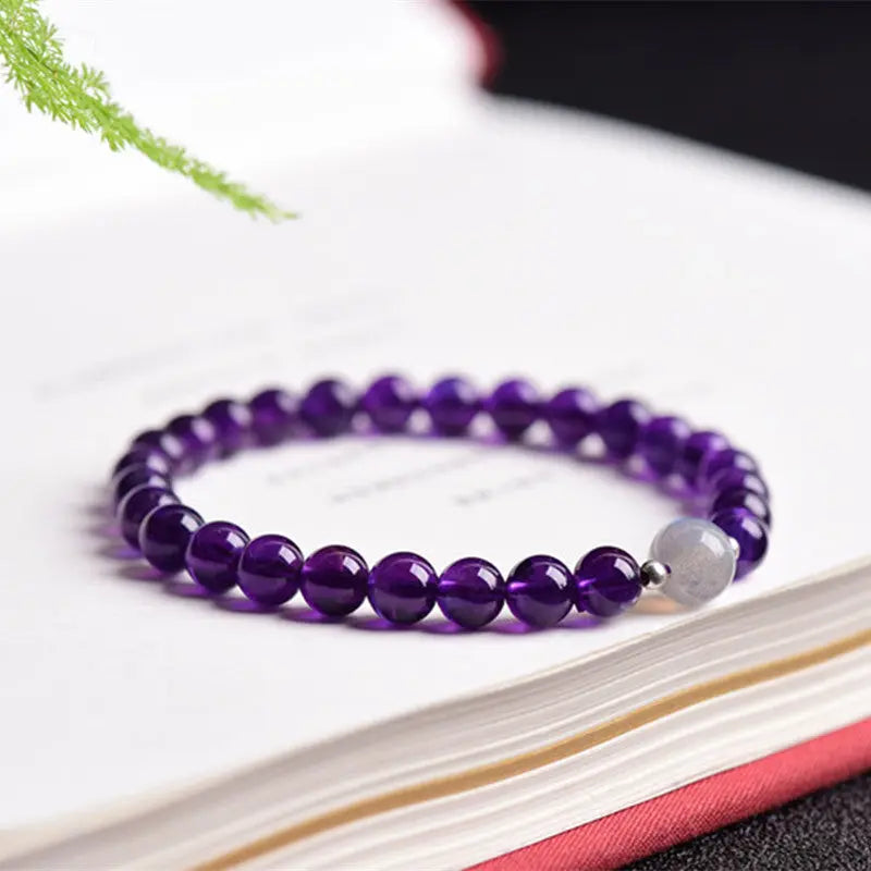RELEASE STRESS URUGUAYAN AMETHYST MOONSTONE ENERGY BRACELET_3