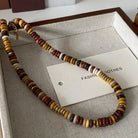 COFFEE COLORED NATURAL STONE NOURISHING BODY NECKLACE_1