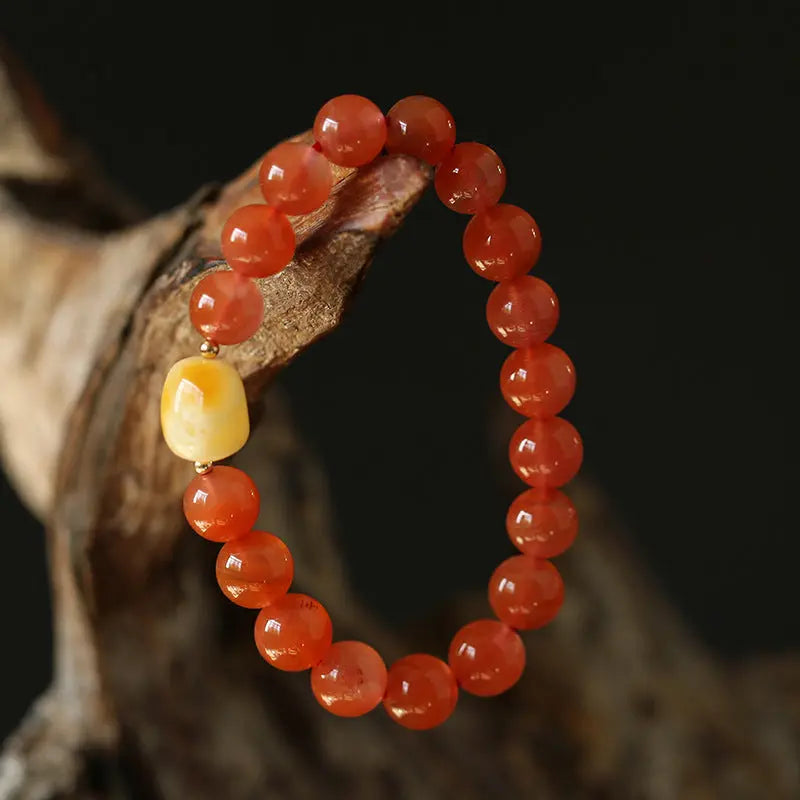 RED AGATE STONE PEACEFUL ENERGY BRACELET_1