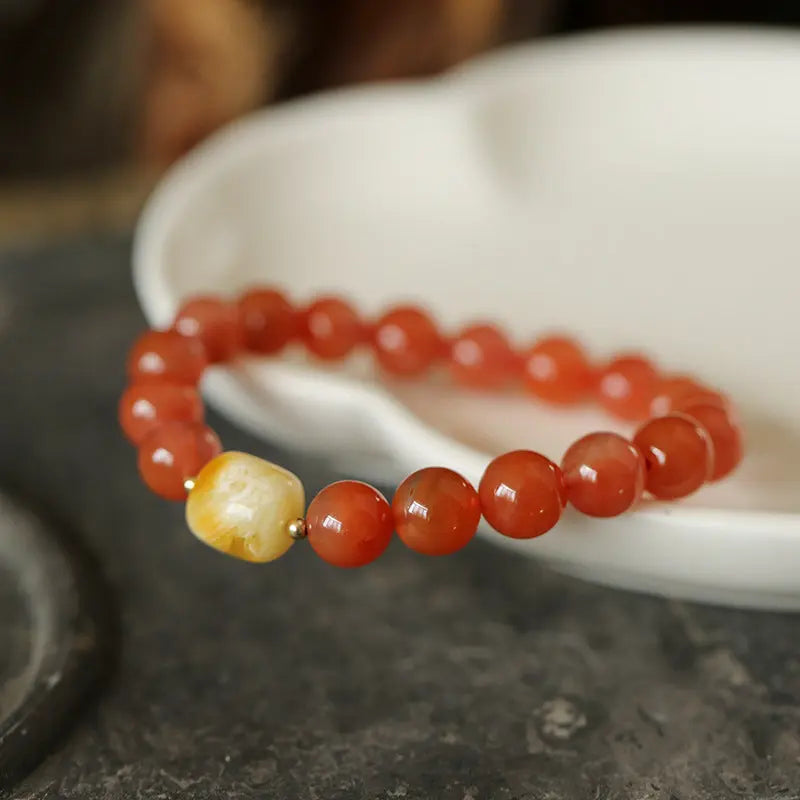 RED AGATE STONE PEACEFUL ENERGY BRACELET_2