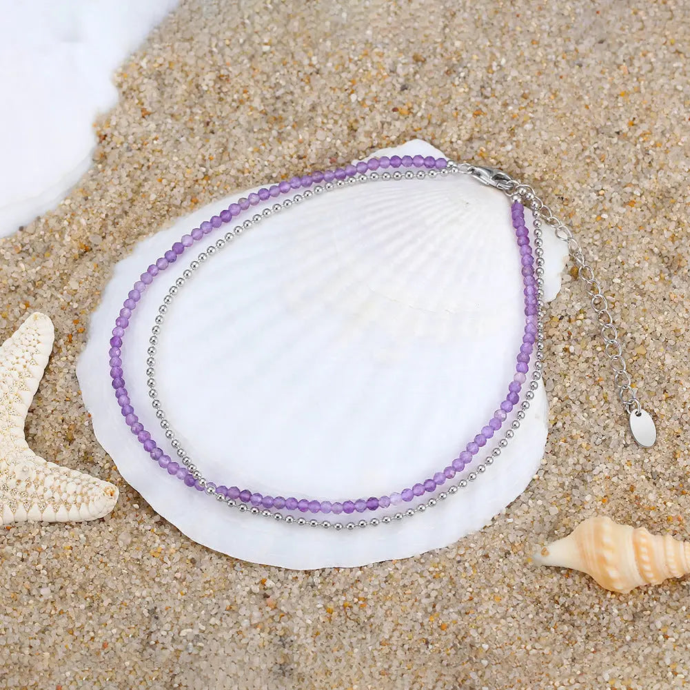 PURPLE SPINEL INSPIRES CREATIVITY ANKLET-1