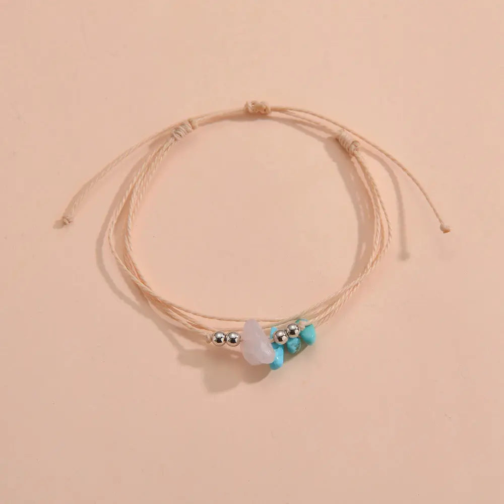 NATURAL TURQUOISE TRANSFER ANKLET-1