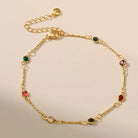 COLORED ZIRCON STABLE ANKLET zenstarstore