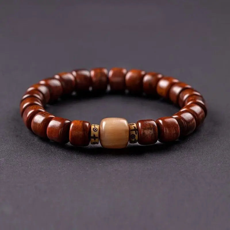 TIBETAN YAK BONE TIGER EYE STONE BRACELETS_1