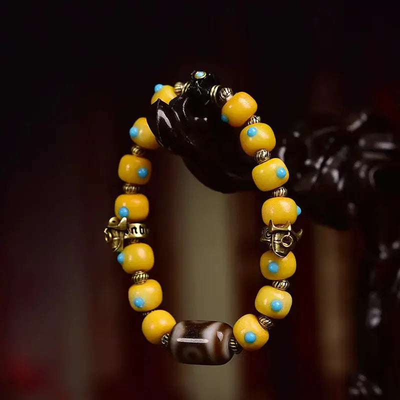 TURQUOISE AND CAMEL BONE BRACELETS_2