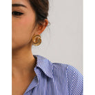 ROCHE SPIRAL TITANIUM STEEL EARRINGS_3