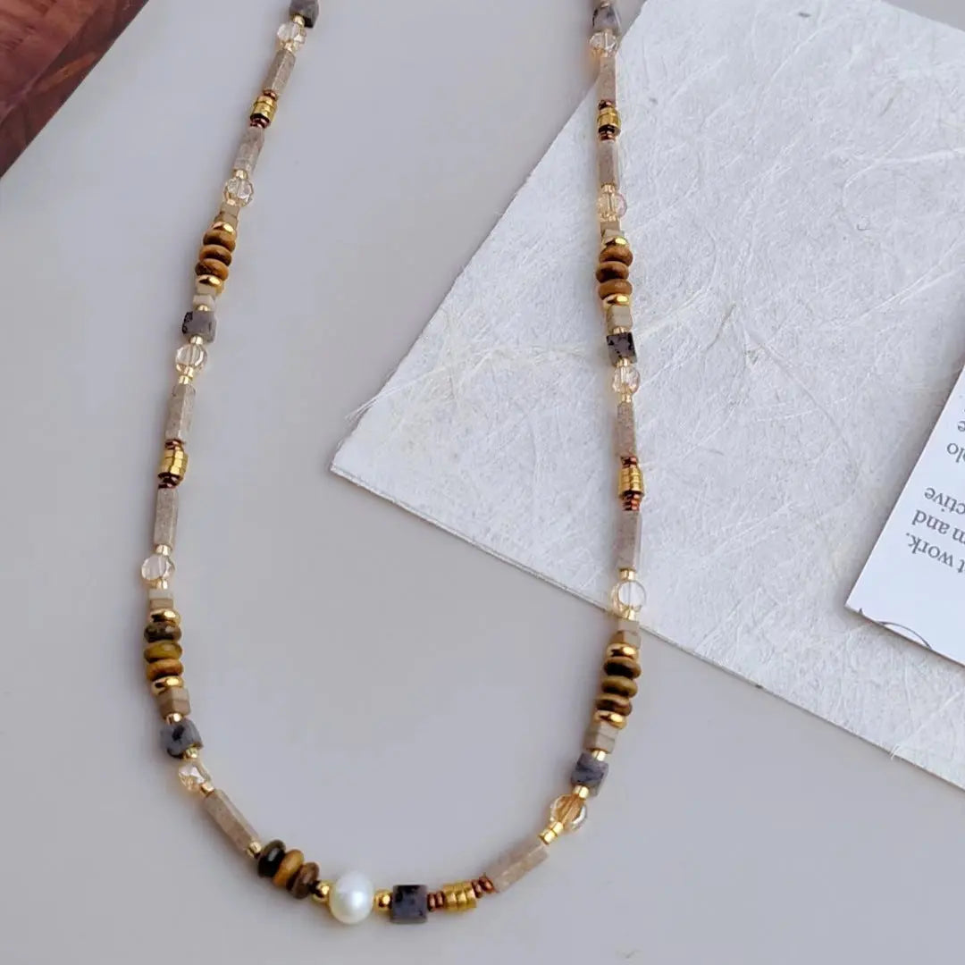 VINTAGE TIGER EYE STONE EMOTION REGULATING NECKLACE_3