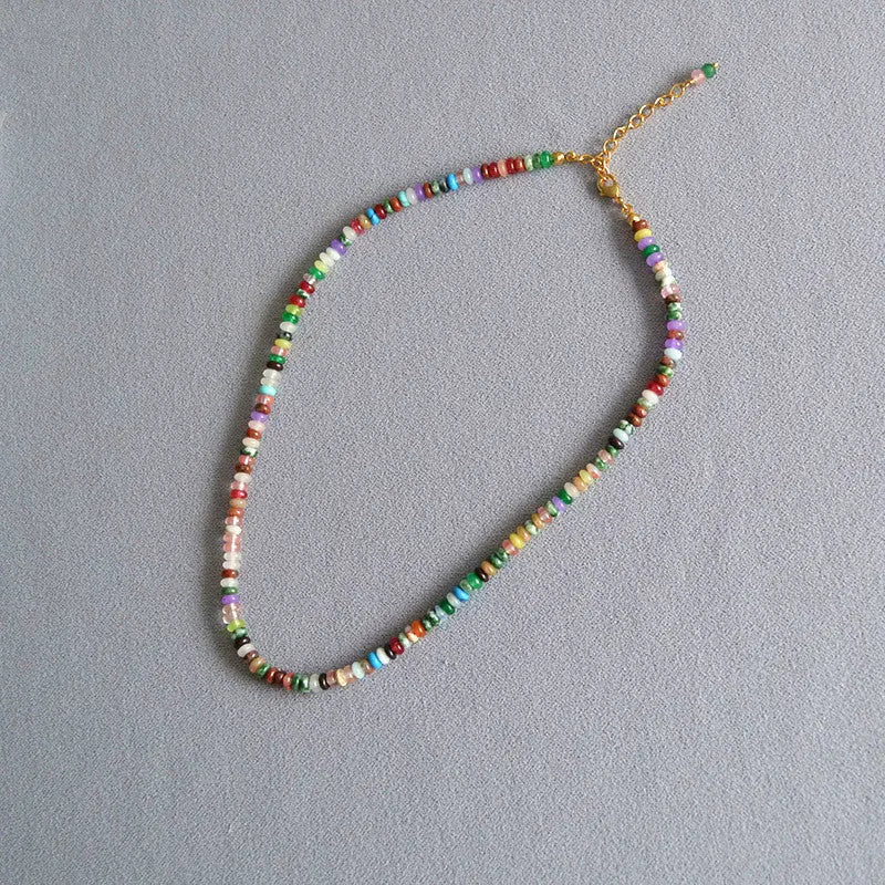 COLORED TRUE STONE PEACE NECKLACE_1