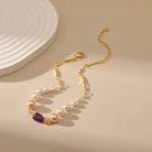 PEARL AND AMETHYST SPIRITUAL GROWTH ANKLET-4
