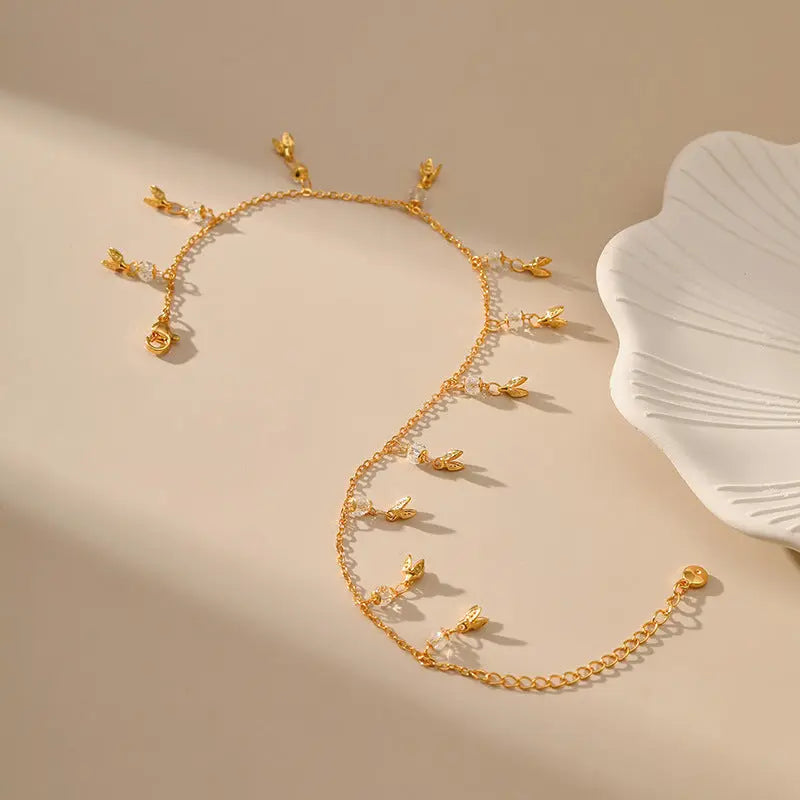 WHITE CRYSTAL PURITY ANKLET-2
