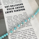 TURQUOISE AND PEARL HEALING ANKLET-3